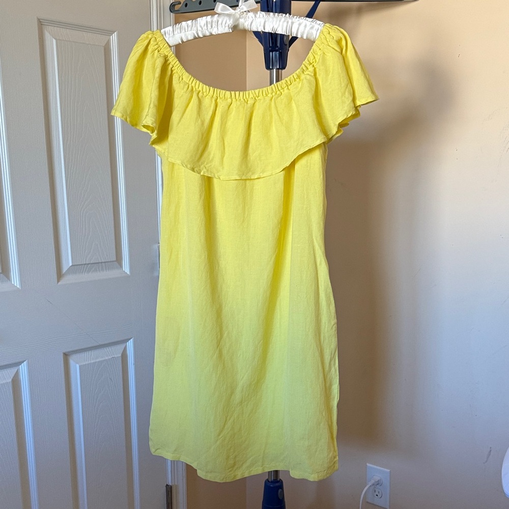 Tommy Bahama Sunny Yellow Ruffle Dress